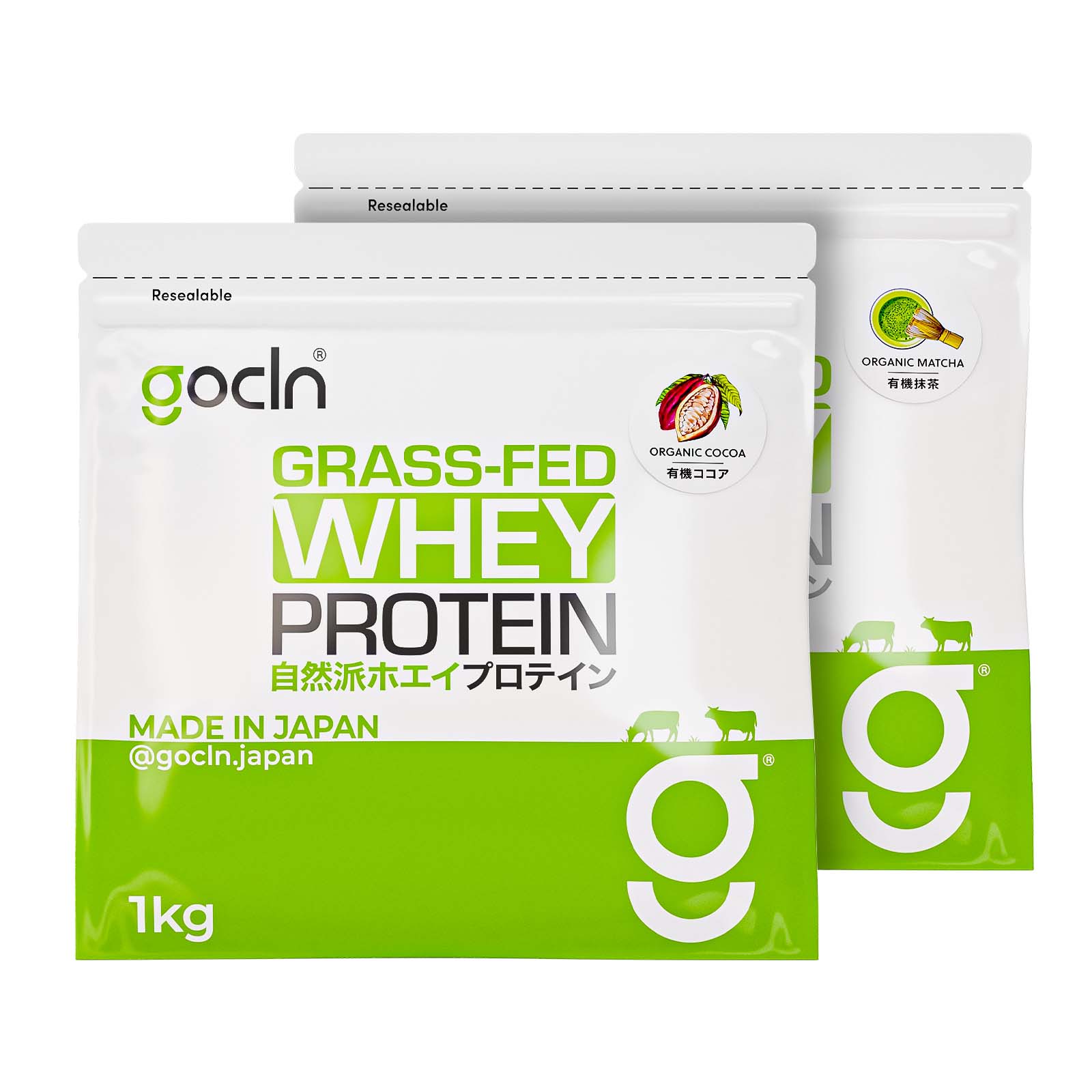 【定期購入専用】グラスフェッド自然派ホエイプロテイン 2個セット 合計 2000g - Fuji Organics