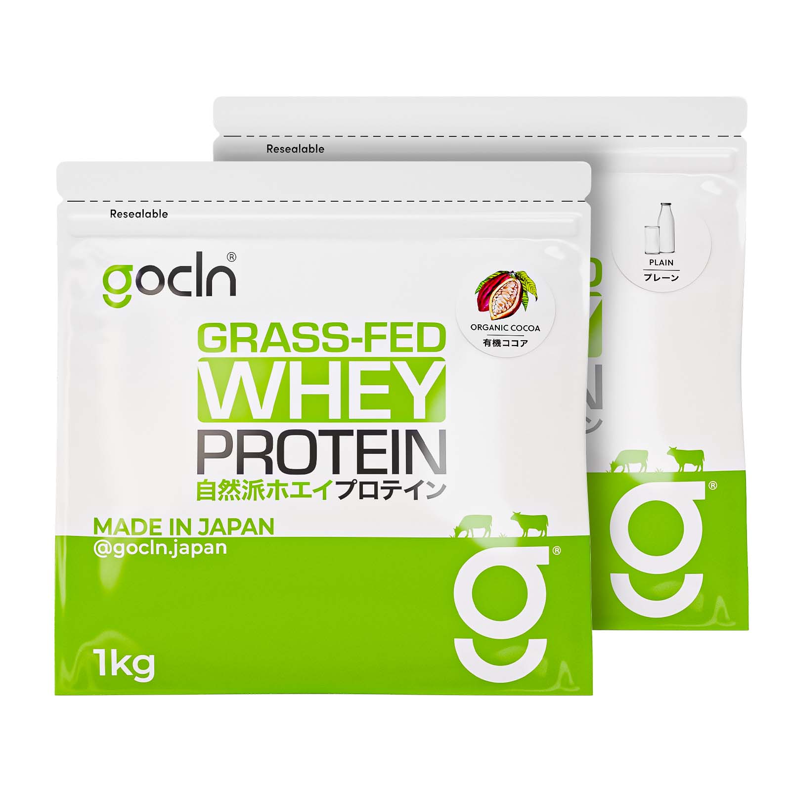 【定期購入専用】グラスフェッド自然派ホエイプロテイン 2個セット 合計 2000g - Fuji Organics