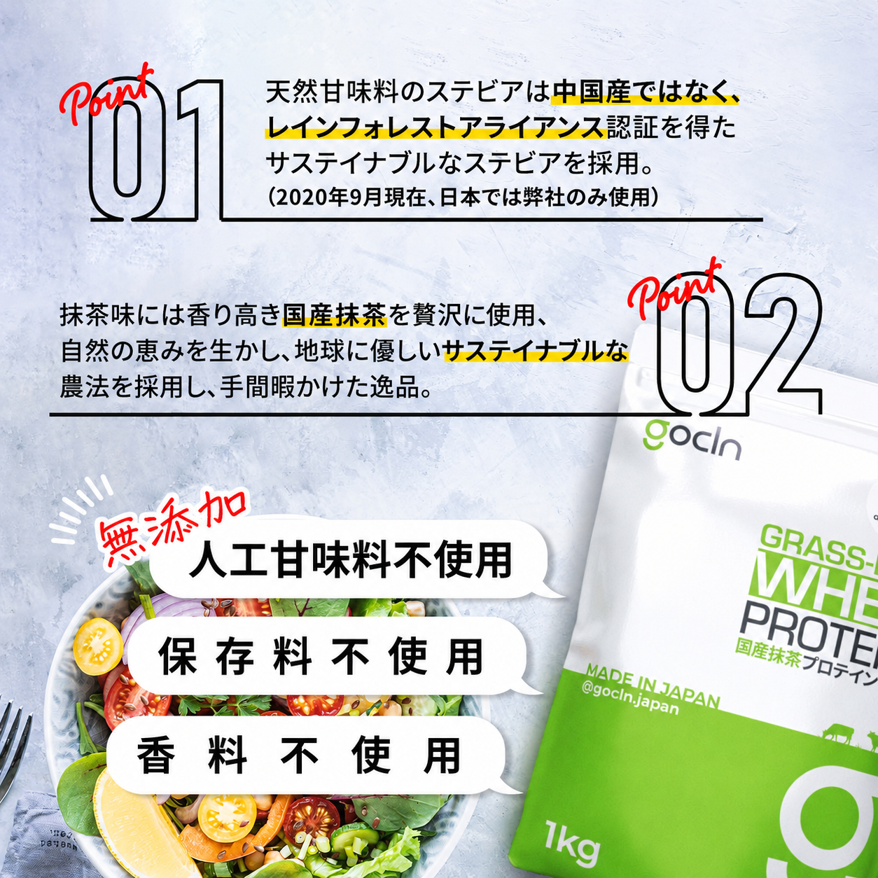 世界最高品質グラスフェッド自然派ホエイプロテイン 1000g - gocln